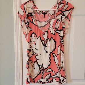 Daisy Fuentes Women's Capped Sleeve Top Size L